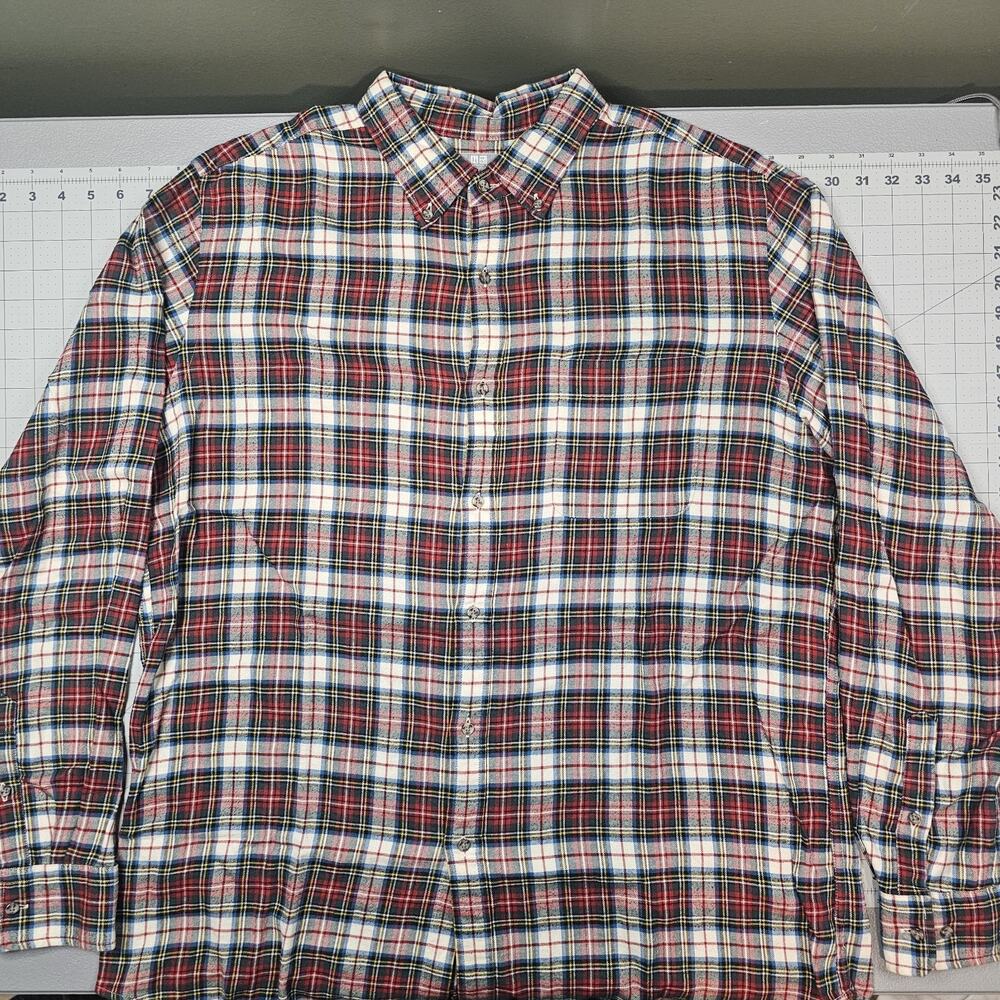 Uniqlo Flannel Shirt Mens XL Plaid Workwear Outdoors Dadcore Grunge Granpacore